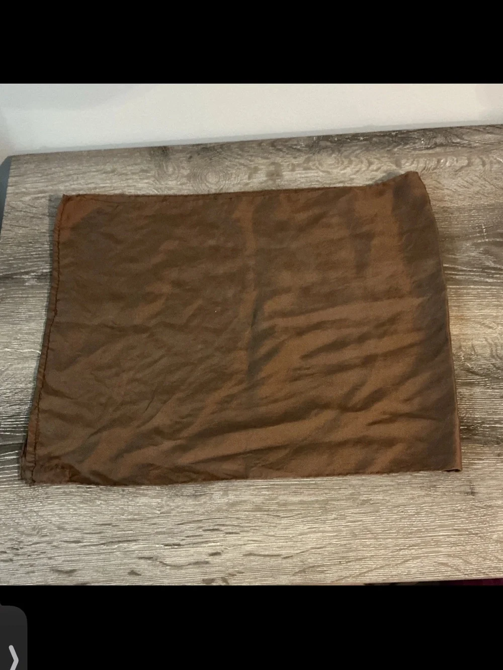 Christian Dior Small Brown Silk Scarf Classic Luxury 13” x 34” Goldtone Logo